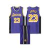 James Jersey No. 23 Lakers Children's Basketball Uniform Set
