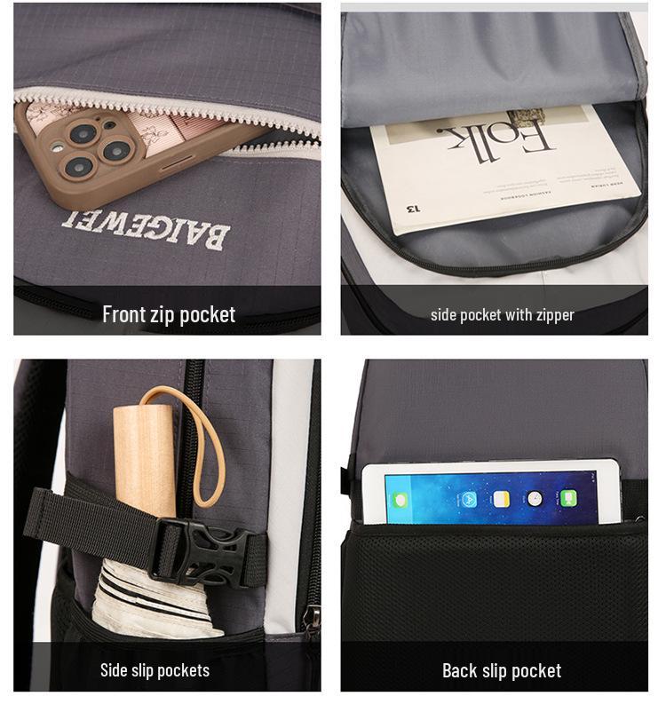 Trendy New Oxford Cloth Casual Backpack - Multi-Layer, Large Capacity School & Travel Bag for Students