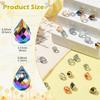 KitBeads 120 шт. Стеклянные бусины-слезинки AB-цвета, бусины-капли с верхним отверстием, граненые бусины в форме слезы для изготовления украшений, браслетов, ожерелий, поделок