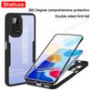 Прозрачный чехол Shelluxe 360 на весь корпус (передняя + задняя часть) для Xiaomi Redmi Note 11S 11 Pro Plus + Note11 Note11S, силиконовая двухсторонняя накладка