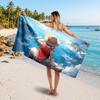 One Piece Printed Swim Towel, Portable Water Absorbent Towel for Beach Camping Daily Bathroom Use