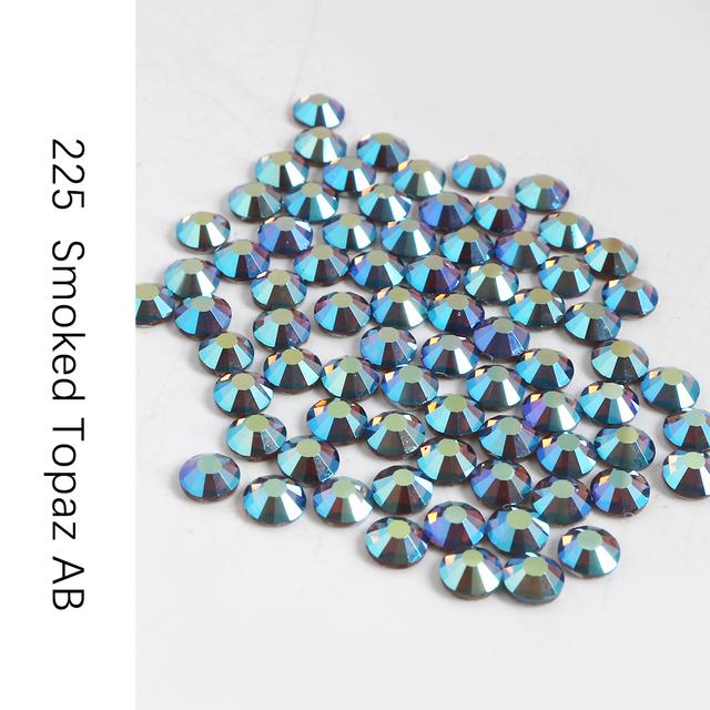 Стразы без горячей фиксации, кристалл Ab Ss3-Ss30, стразы для ногтей с плоской задней частью, стразы премиум-качества, блестящие стразы для ногтей, хрустальный камень