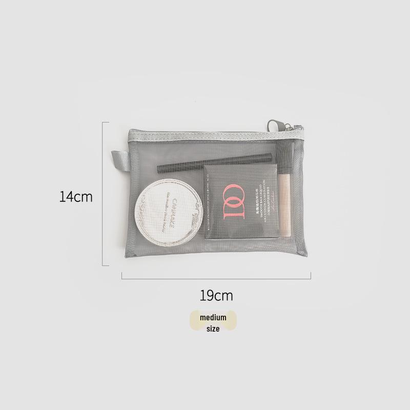 Прозрачная сетчатая косметичка: Вместительная портативная дорожная косметичка для помады и туалетных принадлежностей