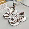 Paris Fashion Thick-soled Heightening Dad Shoes Women's 2025 New Retro Color Matching Mesh Breathable Casual Sports Shoes