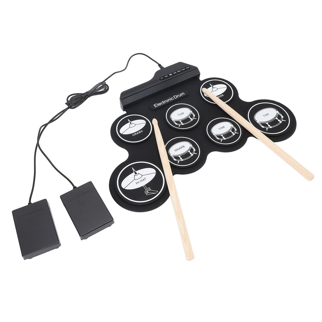 Hand Roll Electronic Drum Portable USB Electronic Drum Pad Foldable Silicone Hand Roll Electronic