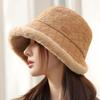 Осенне-зимняя шляпа Женская модная плюшевая шляпа-ведро Теплая плюшевая шляпа-панама Ветрозащитная дорожная шляпа Ветрозащитная толстая теплая шляпа для катания на лыжах, бега, езды на велосипеде