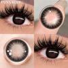 FUNSACHY 1 Pair Black Coloron Contacts Lens Yearly Use Natural Korean Brown Eyes Contact Gray Pupils Cosmetics Fashion Softlen