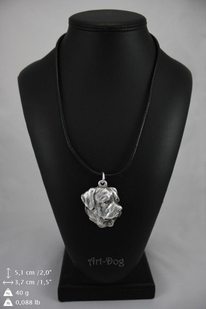 Rottweiler, Rott, Rottie I – Necklace with dog, silver-plated pendant for dog fan | Art-Dog