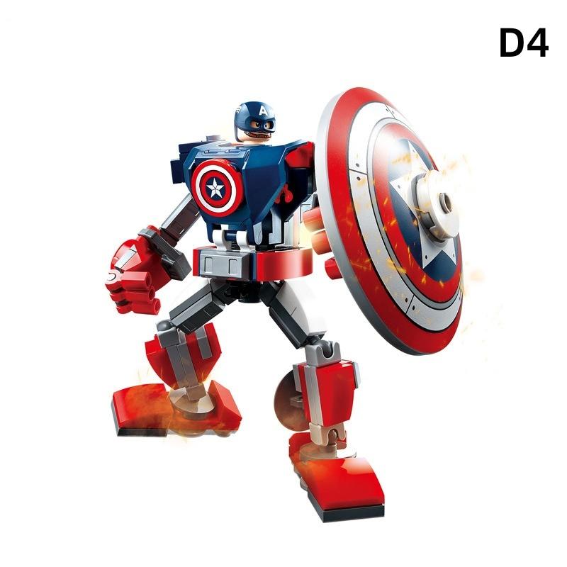 Нетоксичный 28 см Marvel Аниме Мстители Капитан Америка Железный Человек: 120 шт./шт. Конструктор Игрушка Подарок на День Рождения Для Детей
