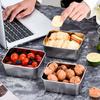 Stainless Steel Food Storage Container with Lid - Leak Proof, Stackable, and Reusable, Suitable for Camping, Picnicking School