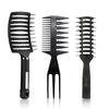 1/3PCS Wide Tooth Detangling Comb Set for Curly Wavy Thick Hair Anti Static Massage Salon Barber Wig Styling Tool