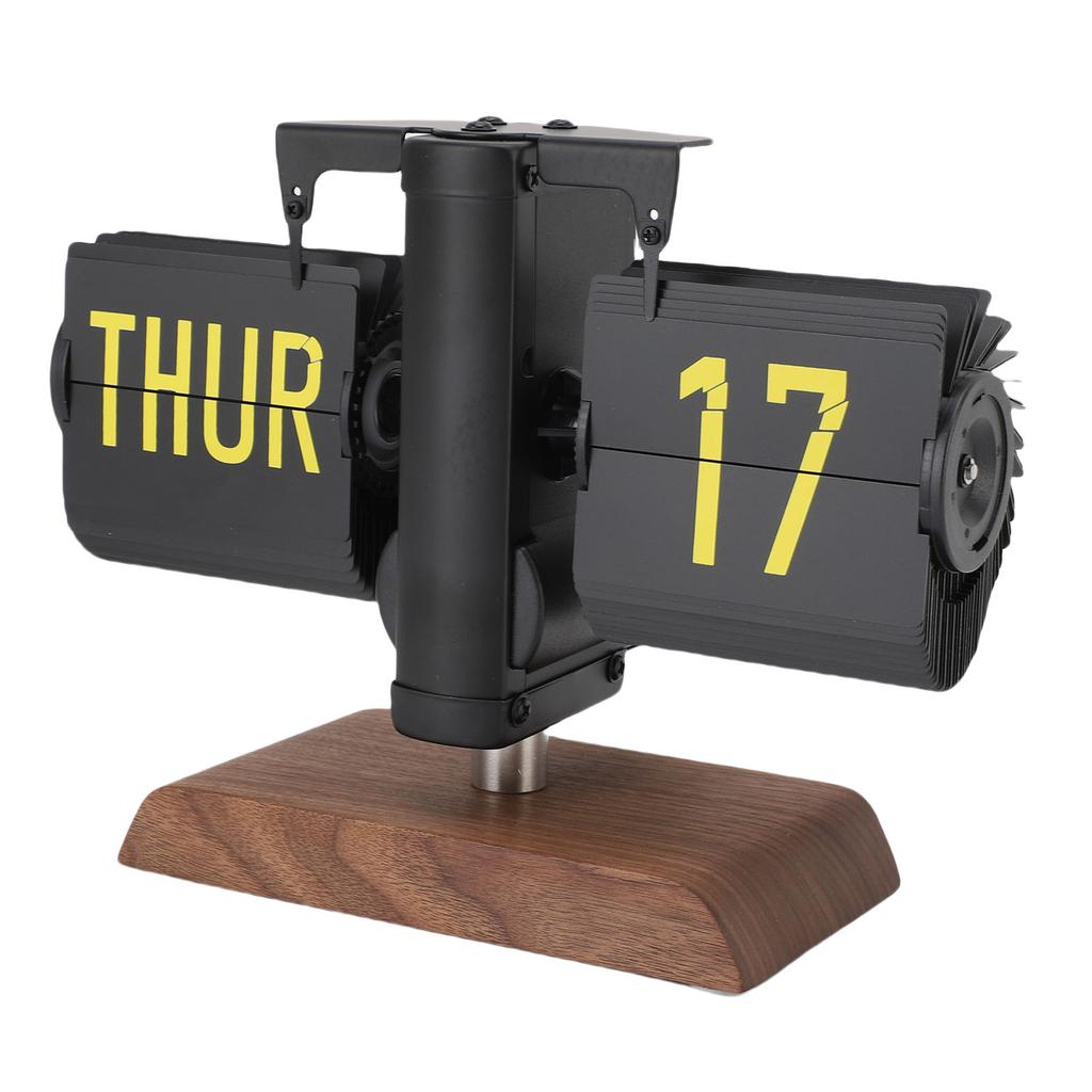 Автоматические перекидные настольные часы 12-часовой формат отображения Ретро стиль Цифровые перекидные настольные часы с большими цифрами Декор для