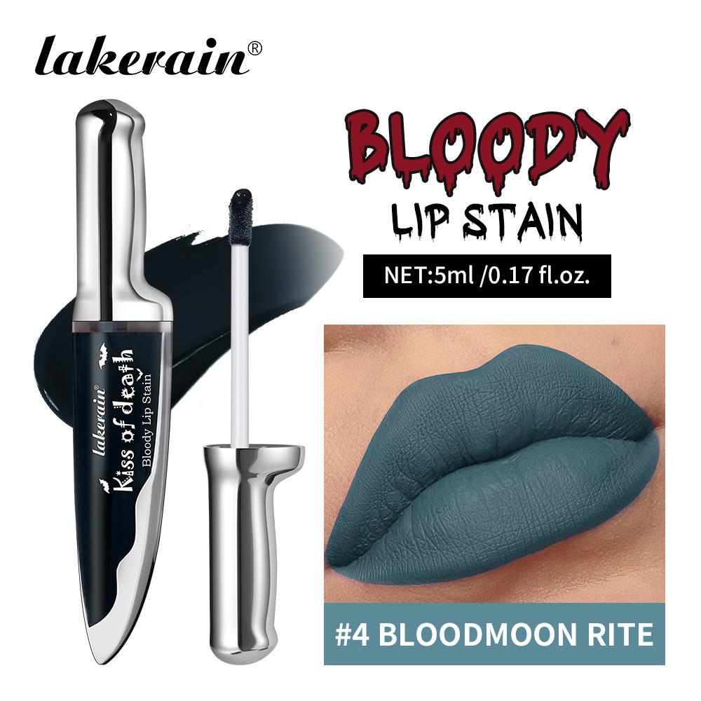 Поцелуй Смерти Кровавый Оттенок Губ Тинт для Губ Стойкий Водостойкий Нелипкий Цвет Станет Темнее Матовая Готическая Косметика
