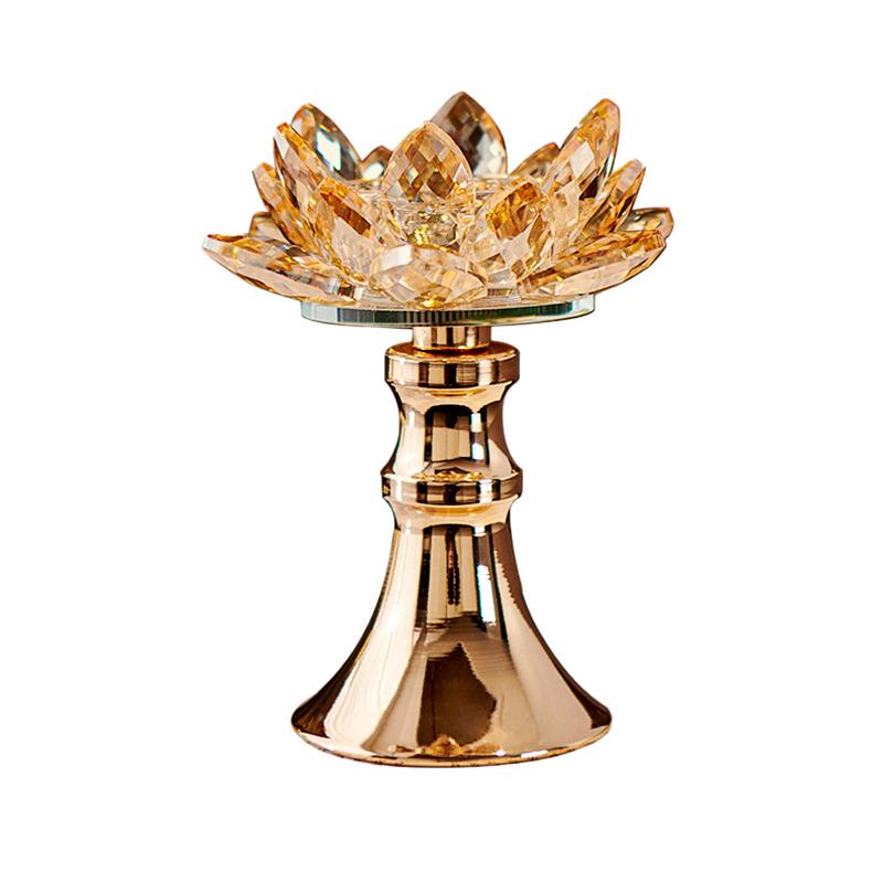 1 шт. Подсвечник Юбилейный Подсвечник Фестиваль Форма лотоса Настольный Домашний Декоративный Подставка для свечи для гостиной Элегантный