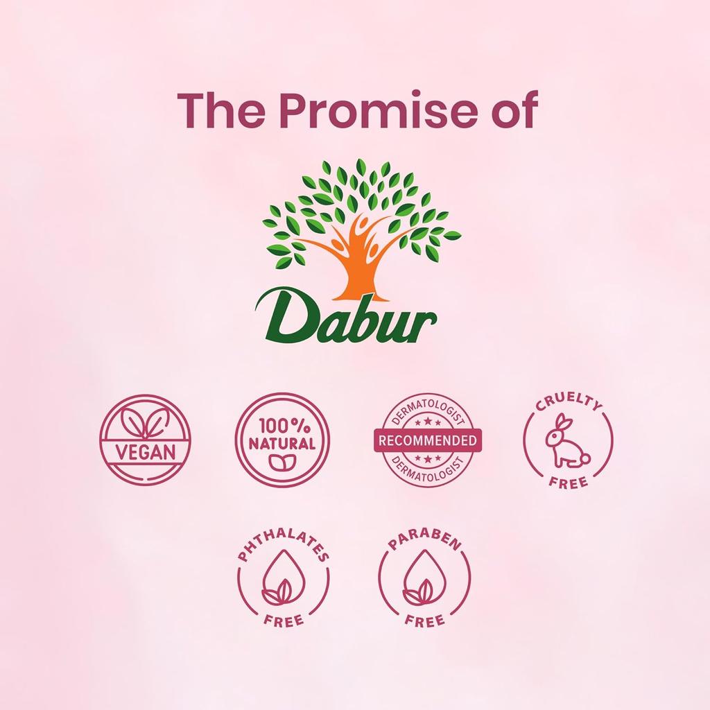 Dabur 4 x Очищающее средство для лица Gulabari Rose Glow 100 мл Нежный увлажняющий тоник для всех типов кожи