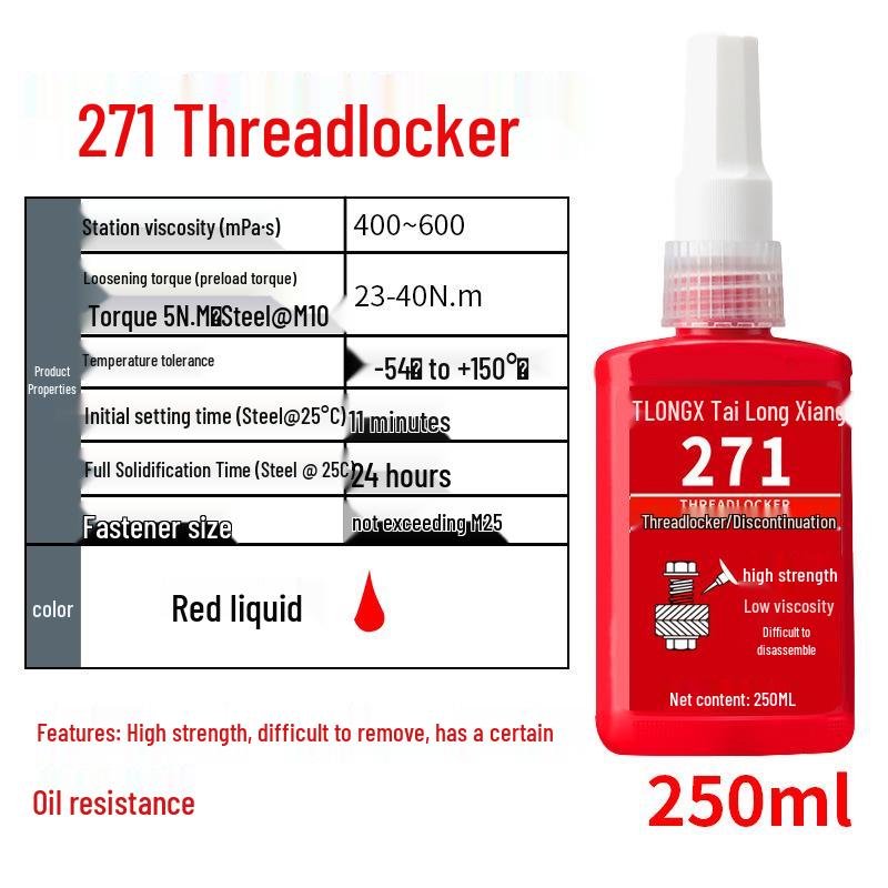 243 Фиксатор резьбы: Средне-высокопрочный фиксатор резьбы и термостойкий герметик