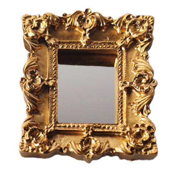 Новинка Кукольный домик Зеркало Мебель Классика Реалистичный Креативный Овальный Миниатюрный Резной