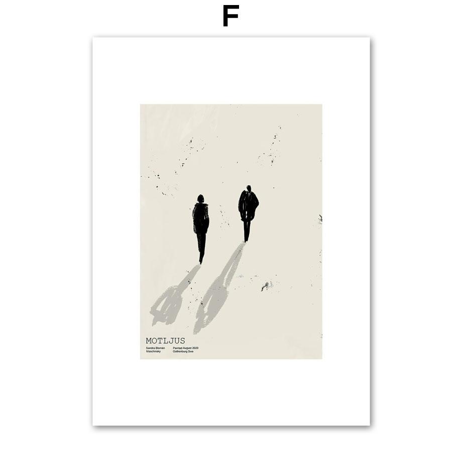 Постеры на скандинавскую тему и принты, абстрактные линии фигур, кривая геометрия, настенная живопись на холсте, настенные картины для декора гостиной