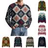 Men's Casual Knit Button-Up Long-Sleeve Shirt