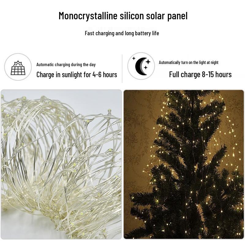 Outdoor Solar Remote Control LED String Lights