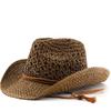 Унисекс винтажная западная соломенная пляжная шляпа