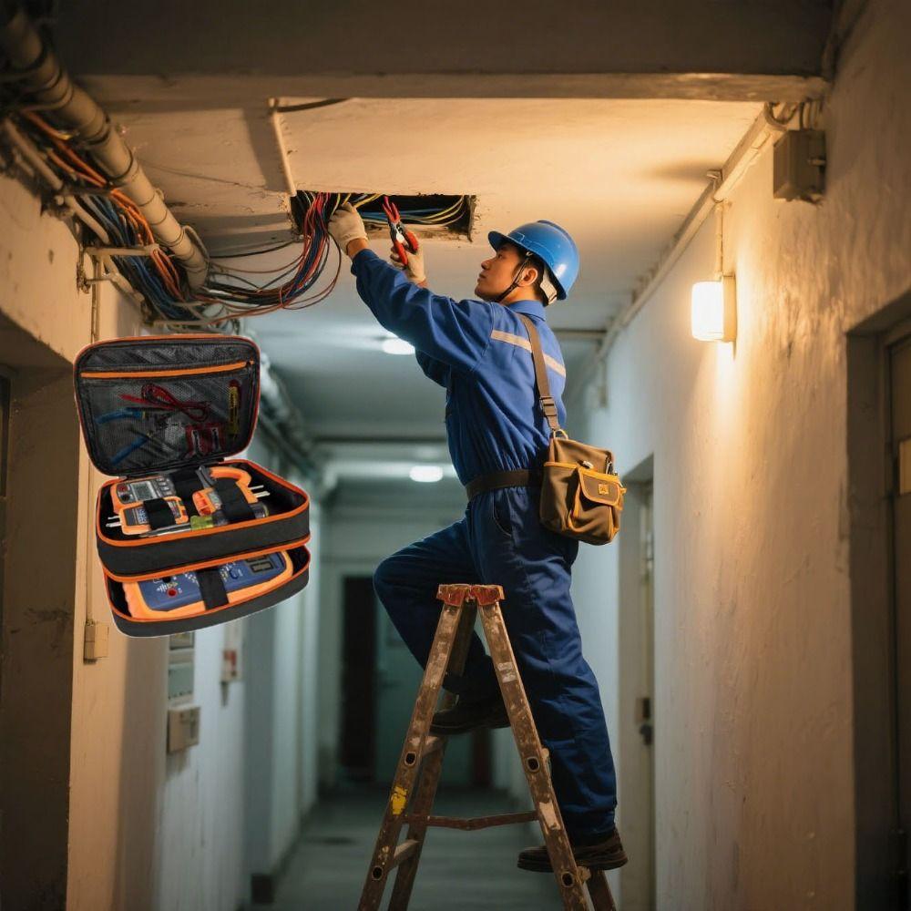 Двухслойная электрическая сумка для инструментов Портативная сумка для инструментов механика Чехол для мультиметра Профессиональное использование