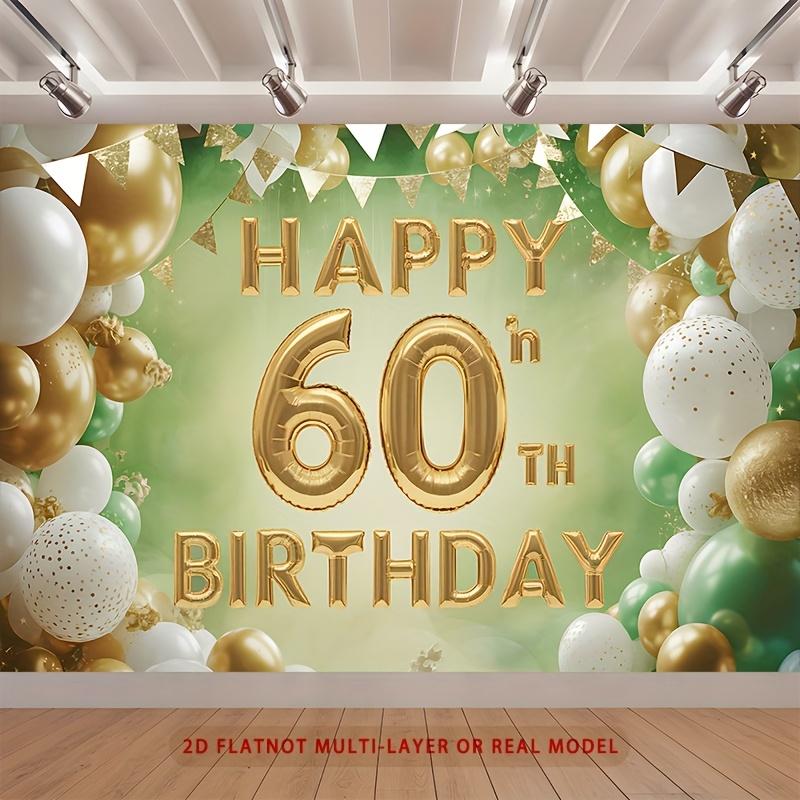 60th Birthday Party Backdrop - Studio Photo Prop