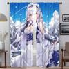 Набор из 2 элегантных комнатных штор Гостиная Azur Lane Домашний интерьер Шторы Тюль Перегородка в спальню Детская Полиэстер Идеально для гостиной