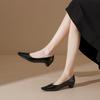 Yuanlitong весна новые туфли на высоком каблуке женские французские легкая роскошь высококачественные женские туфли мягкая подошва не утомляют ноги мелкий вырез кожаные туфли