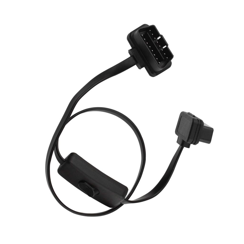 OBD 2 Код 16-контактный разъем «папа-мама» OBD-II/EOBD Прямоугольный диагностический считыватель кодов OBD2 Адаптер-удлинитель с выключателем питания для двигателя автомобиля