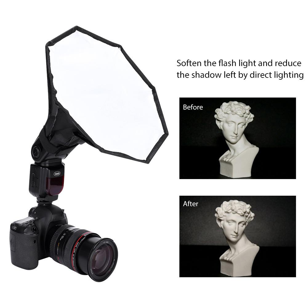 30 см Портативный универсальный софтбокс-рассеиватель для внешней вспышки Speedlite