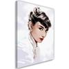 Canvas Print Audrey Hepburn In White