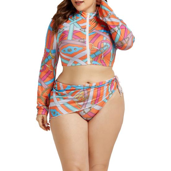 1 комплект летних бикини дышащих модных больших размеров с прозрачным принтом для женщин