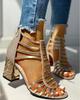 New Woman Sandals Shoes Sandalias Mujer 2024 Summer Style Wedges Pumps High Heels Slip On Bling Fashion Gladiator Women