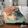1PC Floral Skull Blanket - Soft Warm All-Season Throw for Sofa, Bed, Car, Office, Throw For Sofa yy250916086