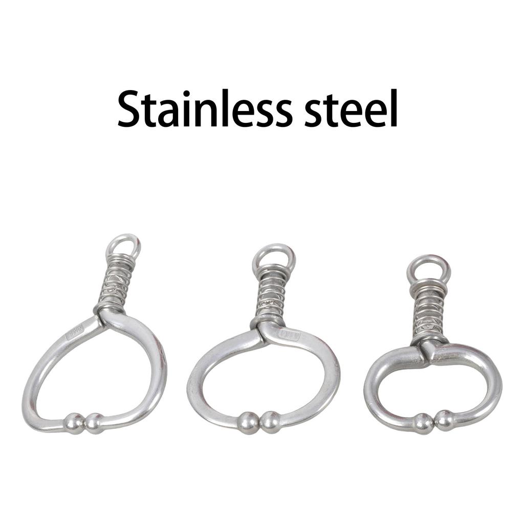 Набор из 3 пружинных колец для носа коров из нержавеющей стали для контроля поголовья скота с автоматической блокировкой, аксессуар для животноводства