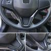 Carbon Fiber ABS Steering Wheel Cover Trim Fit For Honda HR-V HRV 2016-2021