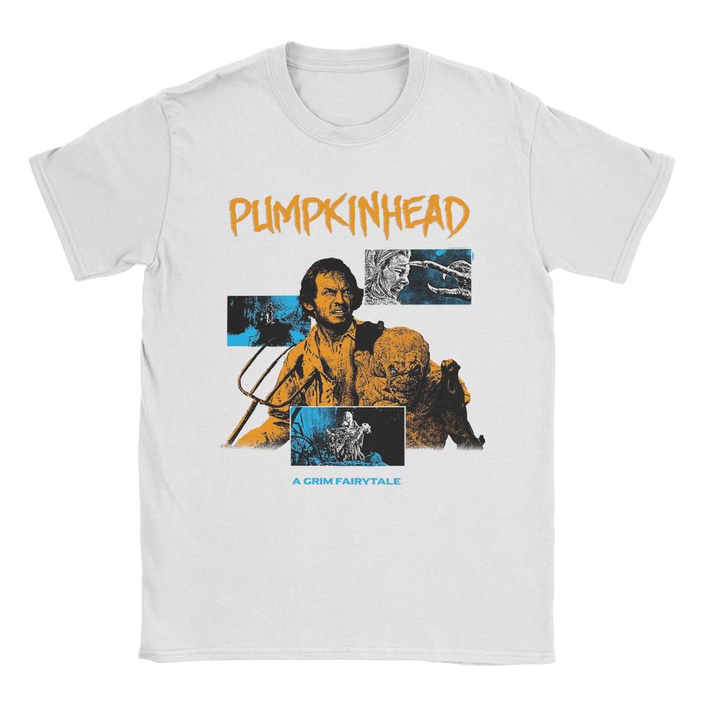 Pumpkinhead T Shirts for Men Pure Cotton Vintage TShirts Round Neck  Tee Shirt Short Sleeve Tops Original