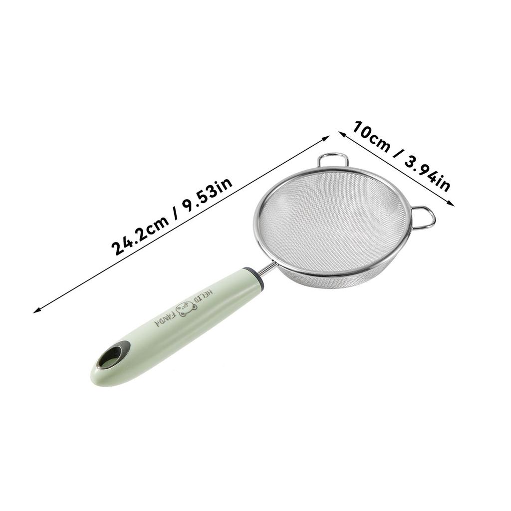 Сито для муки из нержавеющей стали 304 с пластиковой ручкой, сито с мелкой сеткой, ложка, фильтр для соевого молока и сока, кухонная утварь