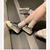 Same Invisible Height Increasing Insole 5cm Silver Paillette Casual Shoes Smiling Canvas Shoes Women's Height Increasing Lace-up
