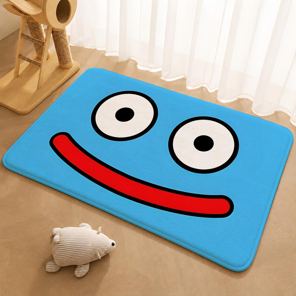 Slime Morimori Dragon Quest Floor Mat Floor Mat Soft Flannel Non-Slip Door Rug for Living Room