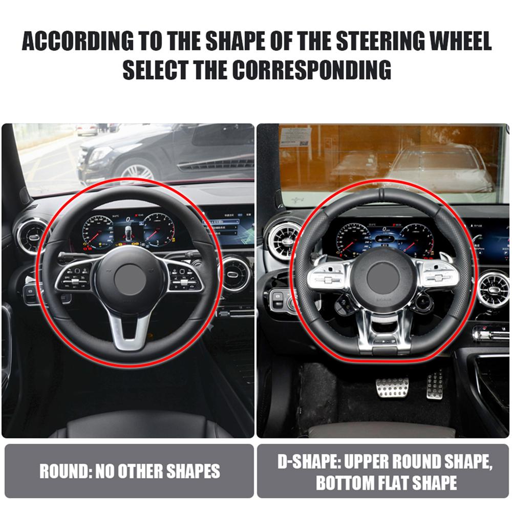 CRCUD1 Universal Car Carbon Fiber Steering Wheel Cover Leather PU Anti Slip For Tesla Model 3 Model Y Model S Model X Cybertruck Coil