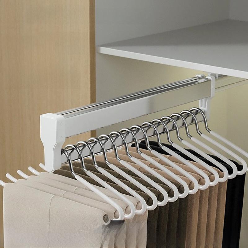 Telescopic Pull-Out Trouser Rack for Wardrobe Storage