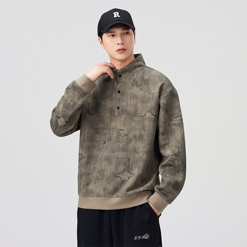 Odm Company Order! New Autumn and Winter Products! Export Surplus Sweatshirt for Men, Loose Fit, Comfortable, Casual, Trendy, Clearance Sale