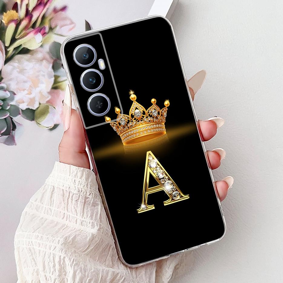 Для Realme C65 4G Чехол RMX3910 Прозрачный Силиконовый Роскошный Чехол с Буквами Мягкий Тонкий Чехол для Телефона Для Realme C65 RealmeC65 4G Fundas Оболочка