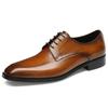 Luxury Mens Oxford Genuine Leather Shoes Black Coffee Business Office Men Wedding Formal Lace Up Dress Shoes