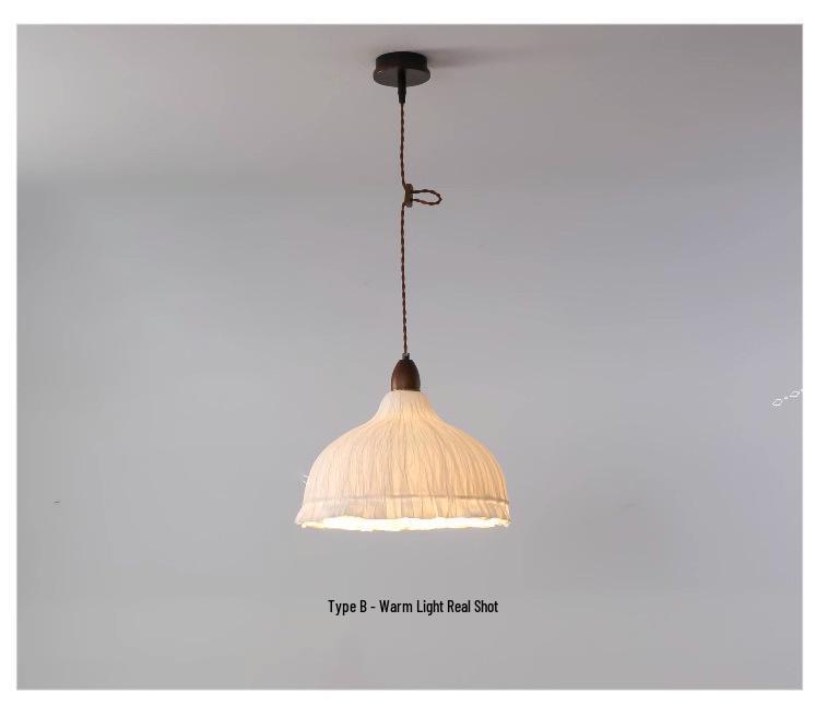 Japanese Wabi-Sabi Paper Art Pendant Light for Tea Room, Zen Homestay, Cafe, Bar Counter, and Entrance Decor.