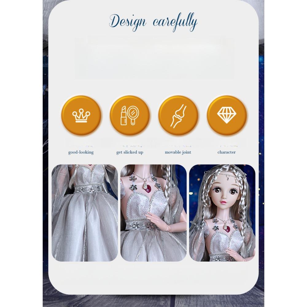 Большая кукла для переодевания 80 см, принцесса, игра в домик, игрушка для девочки, праздничный подарок на день рождения, подарочный набор, подарочная коробка