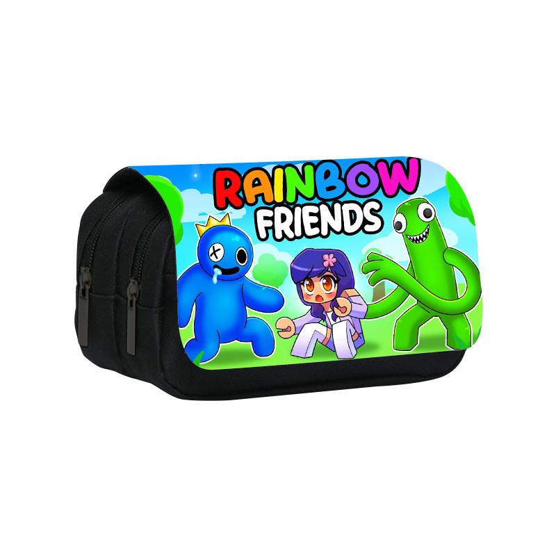 Двухъярусный пенал Rainbow Friends большой вместимости для школьников и детей
