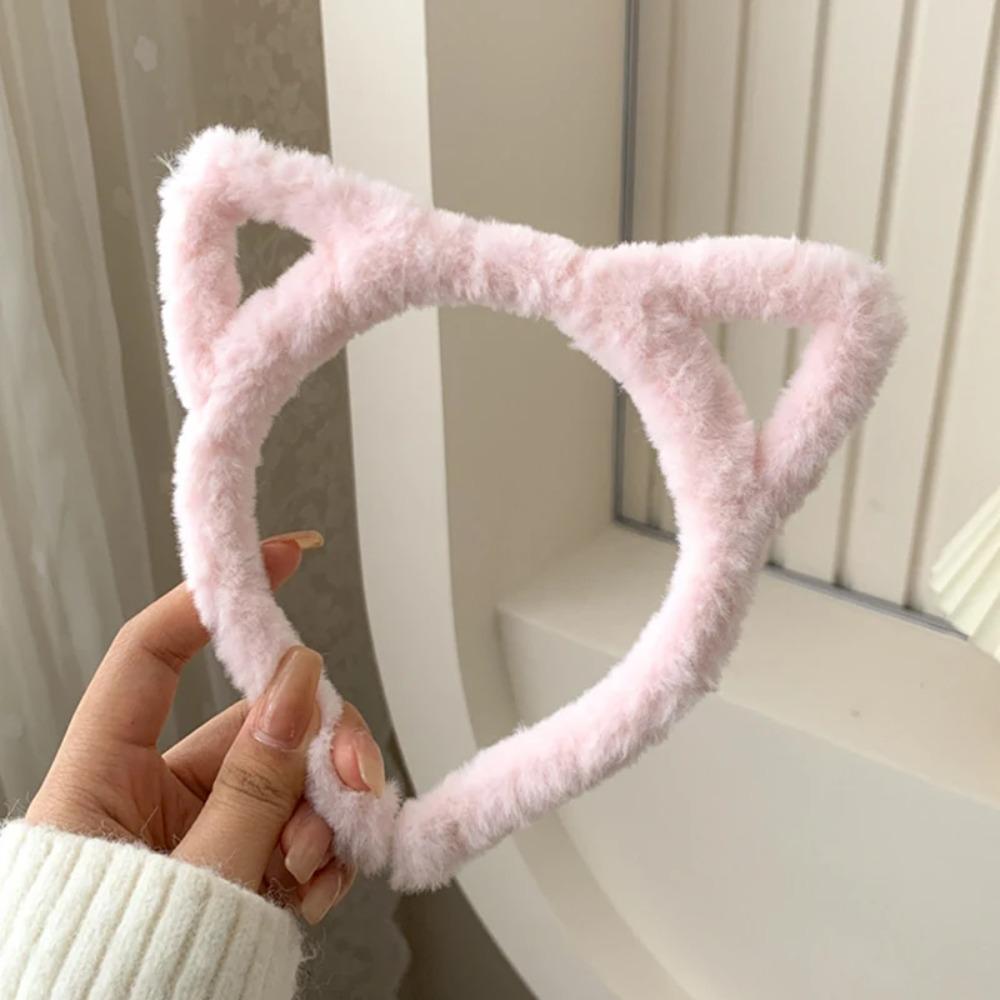Portable Plush Hairband Cartoon Cute Headhoop Sweet Cat Ear Headband Costume